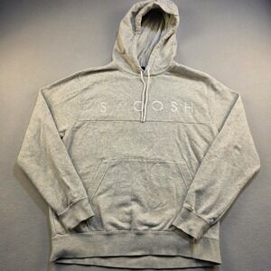 Nike‎ Sportswear Mens Swoosh Pullover Hoodie Heather Grey CJ4863-063 Medium